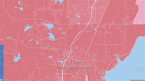 Madison, MS Political Map – Democrat & Republican Areas in Madison ...