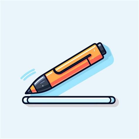 Premium Vector | A drawing of a pencil with a blue top that says'the word pen'on it