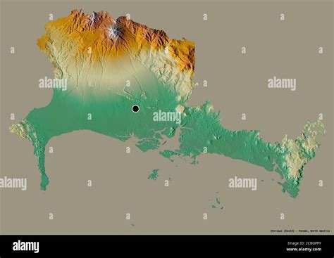 Forma De Chiriqu Provincia De Panam Con Su Capital Aislada Sobre Un