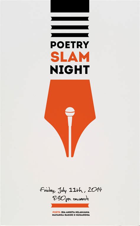 Poster Open Mic Poetry Night On Behance