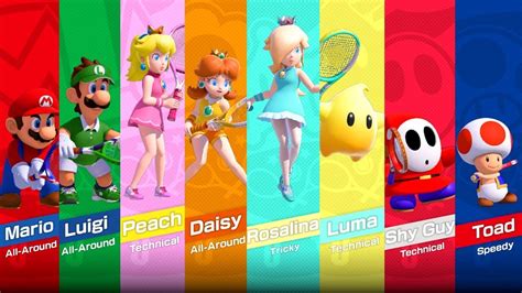 Mario Tennis Aces All Characters Dlc Included Youtube