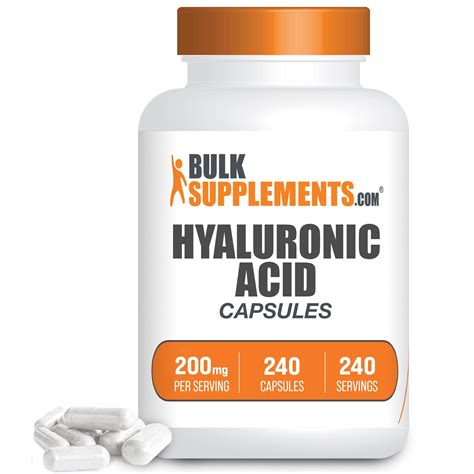 BulkSupplements.com Hyaluronic Acid Capsules, 200mg - Joint Supplements ...