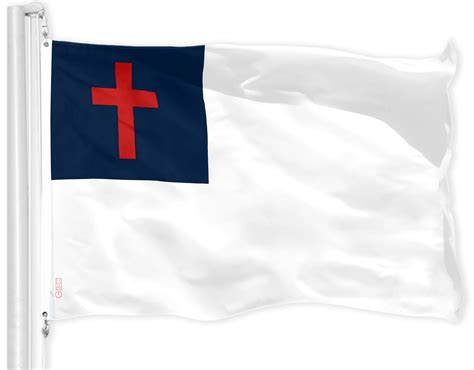 Christian Flag 3x5 Ft Liteweave Pro Series Printed 150d Polyester