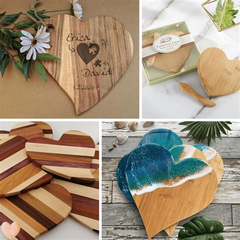 8 Heart Shaped Cutting Board Wedding Favors Guests Will Cherish