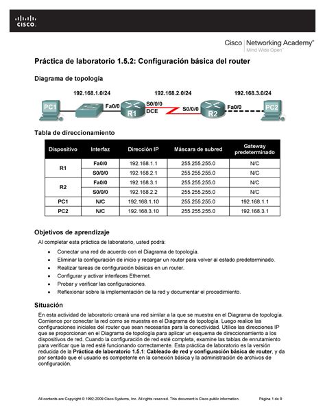 Configuracion Basica De Un Router Pr Ctica De Laboratorio