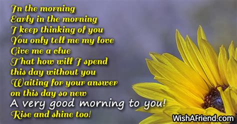 Good Morning Poems for Him