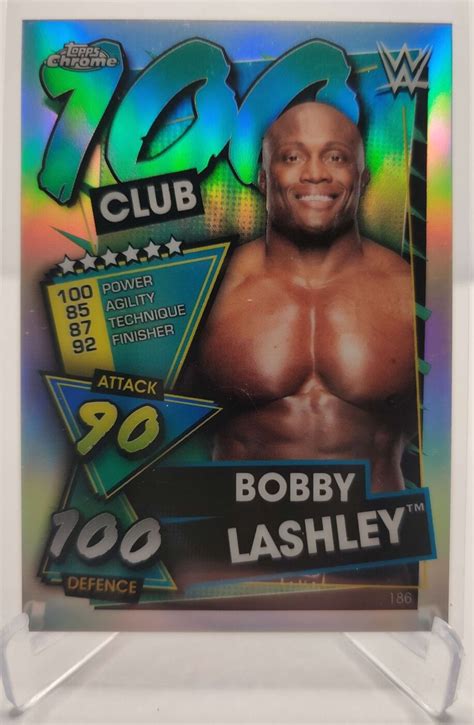 2021 Topps WWE Chrome Slam Attax 186 Bobby Lashley Refractor Wrestling