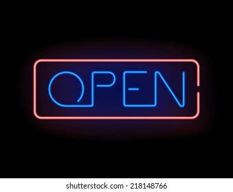 Open Sign Neon Design Stock Vector Royalty Free Shutterstock