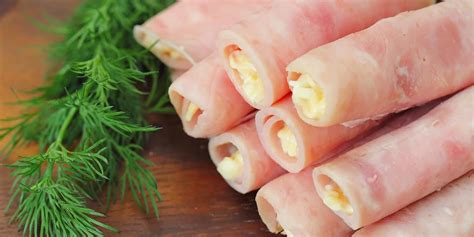 Receta De Rollitos De Jamón De York Rellenos De Huevo Revuelto Con