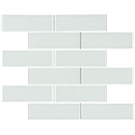 Glass Subway Tile Metropole White 2x6 Glass Subway Tile Glass Mosaic Backsplash Bathroom