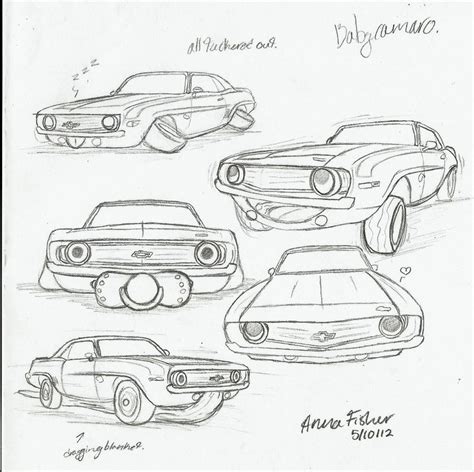 68 Camaro Drawing at GetDrawings | Free download