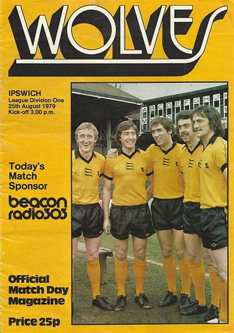 Wolves Ipswich Town In Aug At Molineux Programme Cover Div