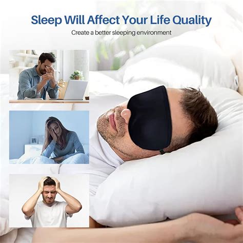 3D Sleep Mask for Back and Side Sleepers - 100% Light Blocking Eye Mask ...