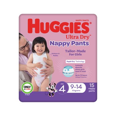 Buy Huggies Ultra Dry Nappy Pants Girls Size Kg Pack Coles