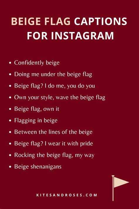 37 Beige Flag Captions For Instagram Kites And Roses