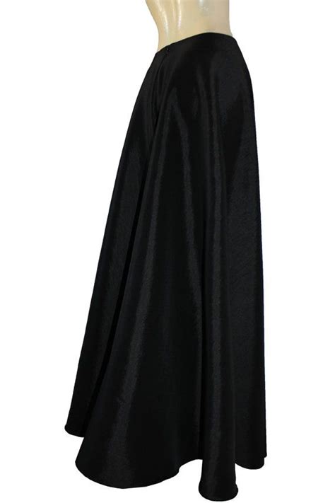 Black Taffeta Skirt Maxi Formal Evening Skirt XS S M L 70 Maxi