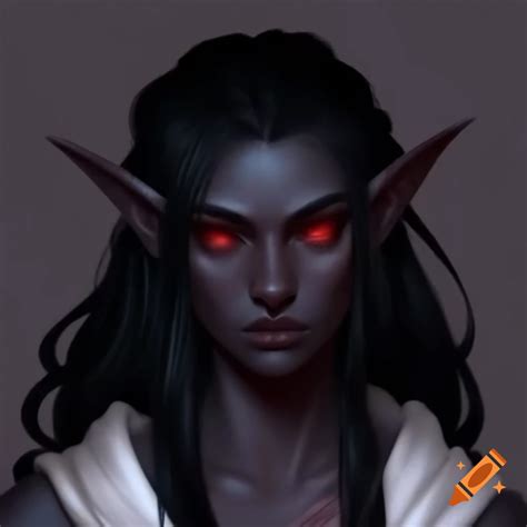 Female Night Elf Druid Dark Red Hair Purple Skin On Craiyon