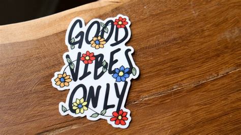 Good Vibes Only Vinyl Sticker Etsy