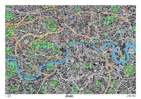 9 Beautiful Illustrated Maps Of London Posters And Prints You Can Buy