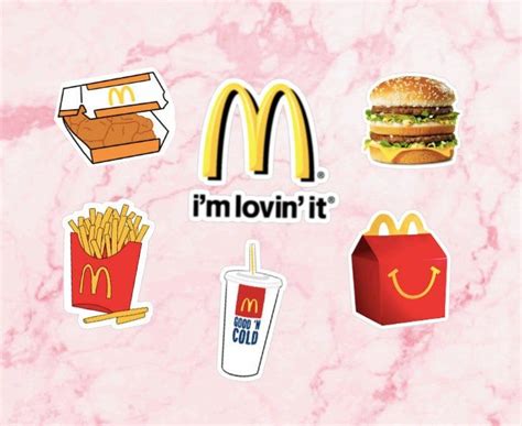 Mcdonalds Sticker, Journal Stickers, Cute Planner Stickers, Food ...