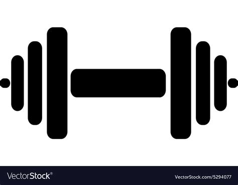 The Dumbbell Icon Barbell Symbol Flat Royalty Free Vector