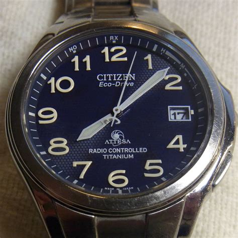 Citizen腕時計 Attesa Eco Drive／電波時計／アテッサ／稼働品／radio Controlled／titanium