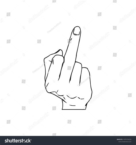 Middle Finger Fuck Meaning Bad Person Stock Vector Royalty Free Shutterstock