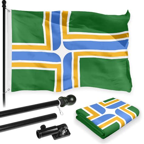 G Combo Pack Feet Tangle Free Spinning Flagpole Black Portland