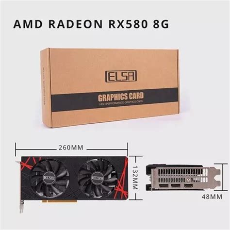 Placa De Vídeo Elsa Radeon Rx580 8gb 256bit Frete grátis