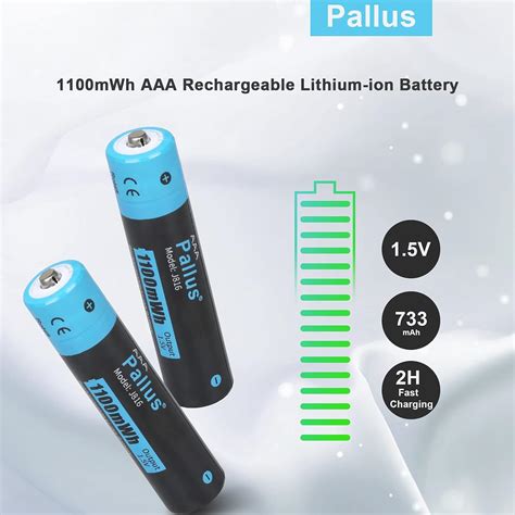 Pallus Pilas Aaa Recargables V Salida Constante De Mwh