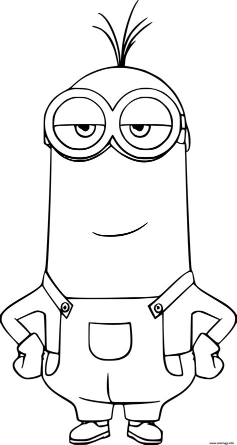 Coloriage Kevin Minion Dessin Minions à imprimer