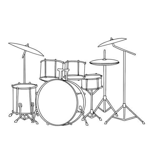 Bass Drum Coloring Page