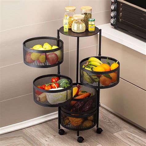 Rotating Multi Layer Kitchen Shelf Rotating Kitchen Storage Shelf