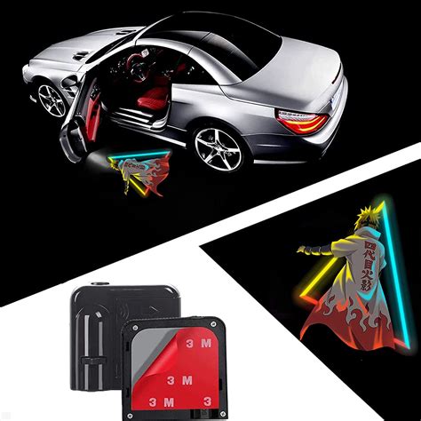 Dazlor 2pcs Car Door Lights Projector For Fourth Hokagewireless Car Door Paste