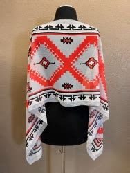 Scarf Two Grey Hills Red FTGHS5 80 00 Navajo Designer