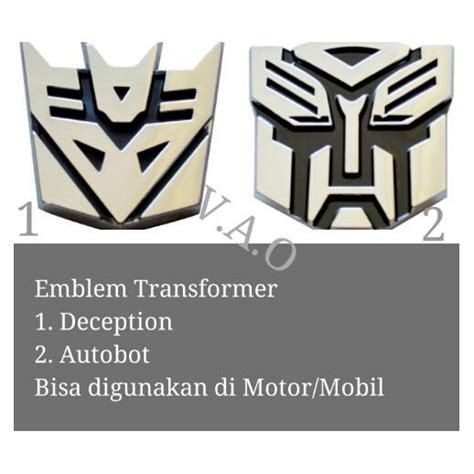 Jual Emblem Transformer Autobot Deception Shopee Indonesia