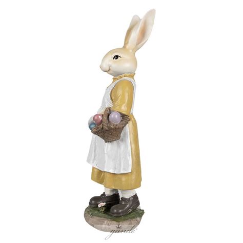 Pr Oster Deko Figur Osterhase Osterh Sin Mit Osterkorb Und Oster