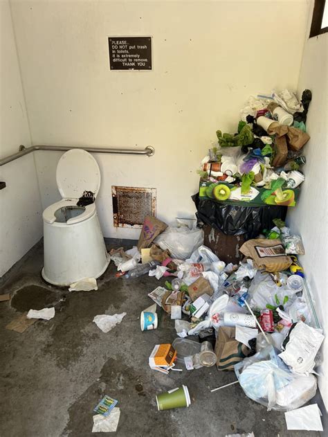 Pit Toilet At A Popular Hiking Trailhead Near Mt Rainier National Park