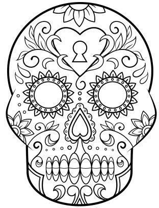 Calavera Muy Chida Como Plantilla Para Colorear Catrinas Desde