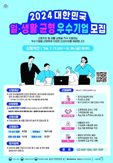 고용노동부 올해부터 “대한민국 일･생활 균형 우수기업” 선정한다