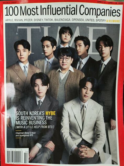 BTS - TIME MAGAZINE - APRIL 2022 - 100 MOST INFLUENTIAL COMPANIES NEW - YourCelebrityMagazines