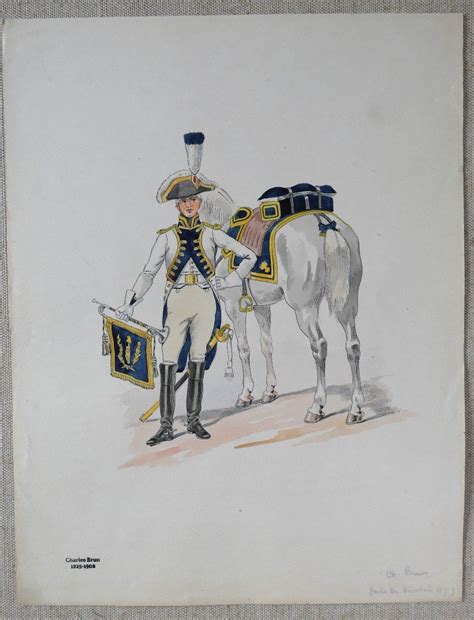 Proantic Charles Brun Directory Guard In Uniform With His H