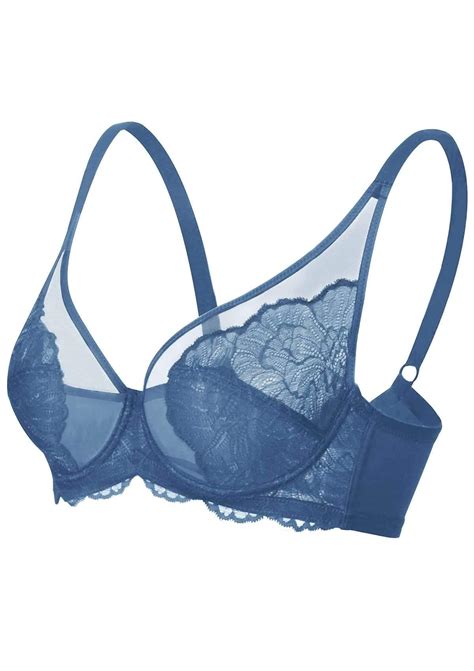 Blossom Dark Blue Unlined Underwire Bra Hsia