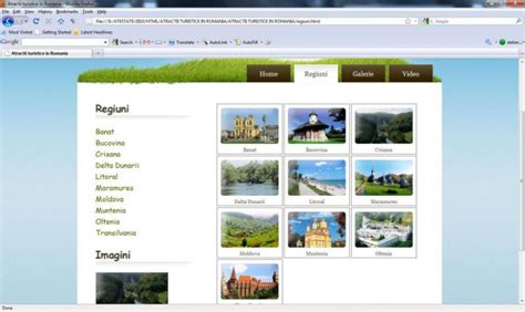 Atestat Informatica Html Atractii Turistice In Romania