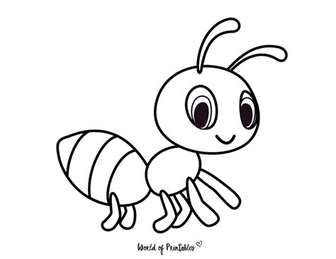 Ant Coloring Pages For Preschoolers