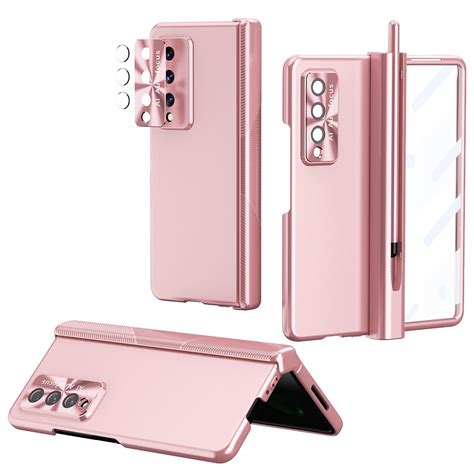 For Samsung Galaxy Z Fold G Electroplating Hinged Folding Phone Case