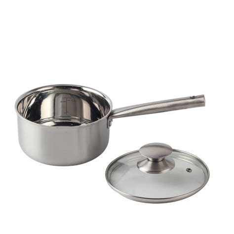 Tri Ply Stainless Steel Cookware Saucepan For Sauce Cooking Pot With Glass Lid China