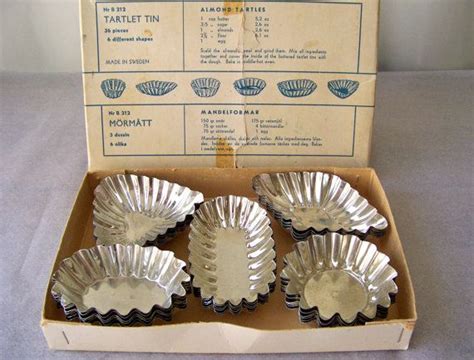 Vintage Tartlet Tins 36 Tart Pans Nib French Tin Moulds Mini Etsy