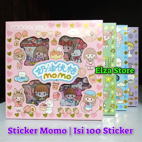 Jual Sticker Momo Motif Kartun Korea Waterproof Stiker 2D Aksesoris