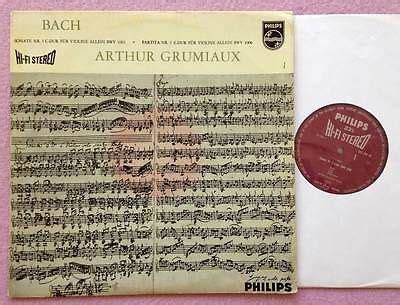 Popsike Arthur Grumiaux Bach Solo Violin Vol Orig Philips Plum